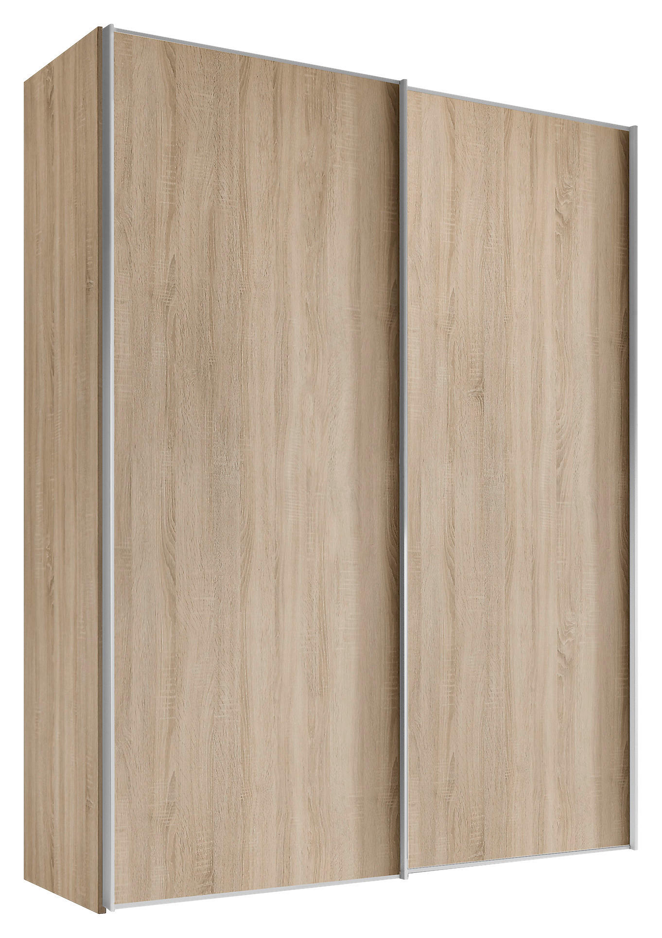 SCHWEBETÜRENSCHRANK Sonoma Eiche  - Alufarben/Sonoma Eiche, Design, Holzwerkstoff/Metall (200/222/68cm) - Moderano