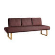 SITZBANK 224/92/78 cm  in Rosa  - Eichefarben/Rosa, Design, Holz/Textil (224/92/78cm) - Dieter Knoll