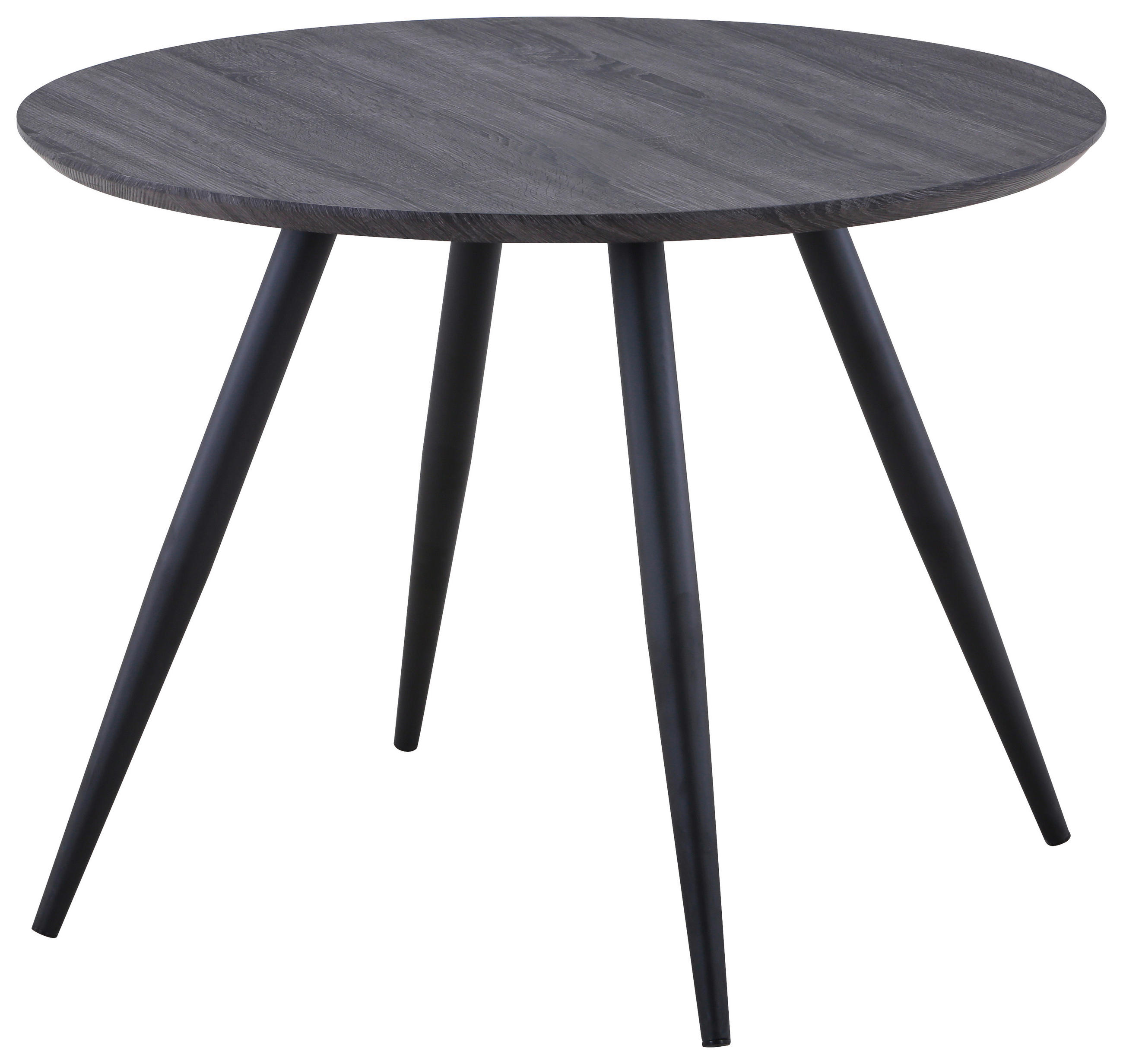 JEDÁLENSKÝ STÔL, čierna, farba vlašského orecha, 100/75/100 cm - čierna/farba vlašského orecha, Design, kov/kompozitné drevo (100/75/100cm) - Carryhome