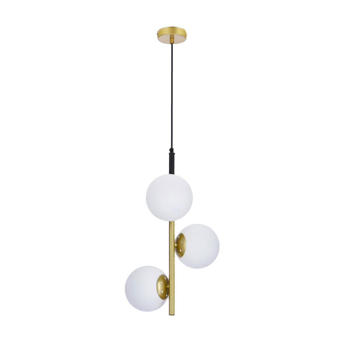 HÄNGELEUCHTE 32.5/32.5/115 cm  - Goldfarben/Schwarz, Basics, Metall (32.5/32.5/115cm)