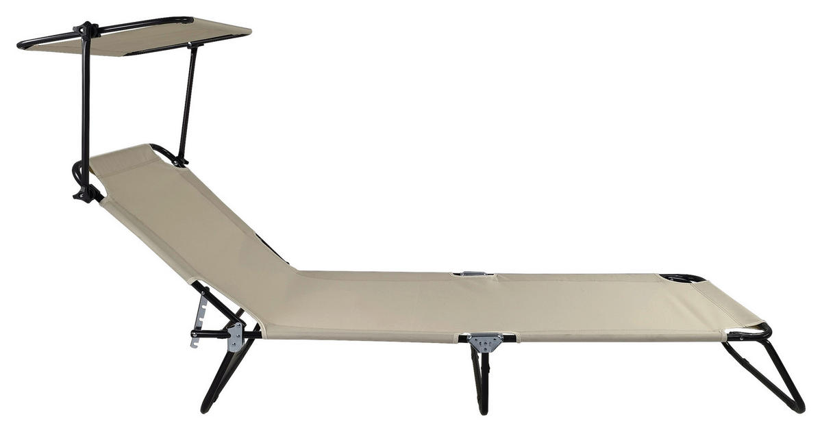 DREIBEINLIEGE 55/24/185 cm  - Creme, Basics, Textil/Metall (55/24/185cm) - Ambia Garden