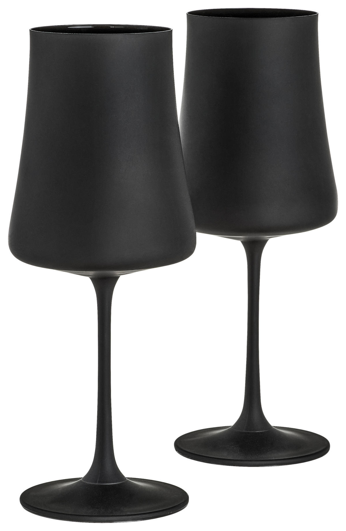 GLÄSERSET 2-teilig  - Schwarz, Basics, Glas (460ml) - Novel