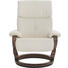 RELAXSESSEL Echtleder - Creme/Weiß, Design, Leder/Holz (84/109/83cm) - Himolla