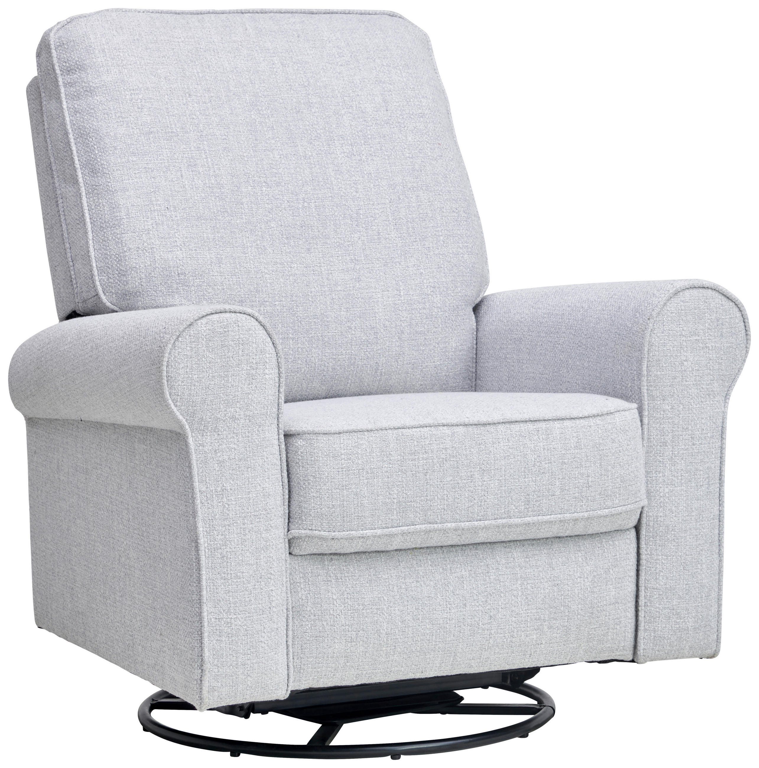 RECLINERFÅTÖLJ i vävt tyg vit  - vit/svart, Klassisk, metall/textil (94/102/100cm) - Livetastic