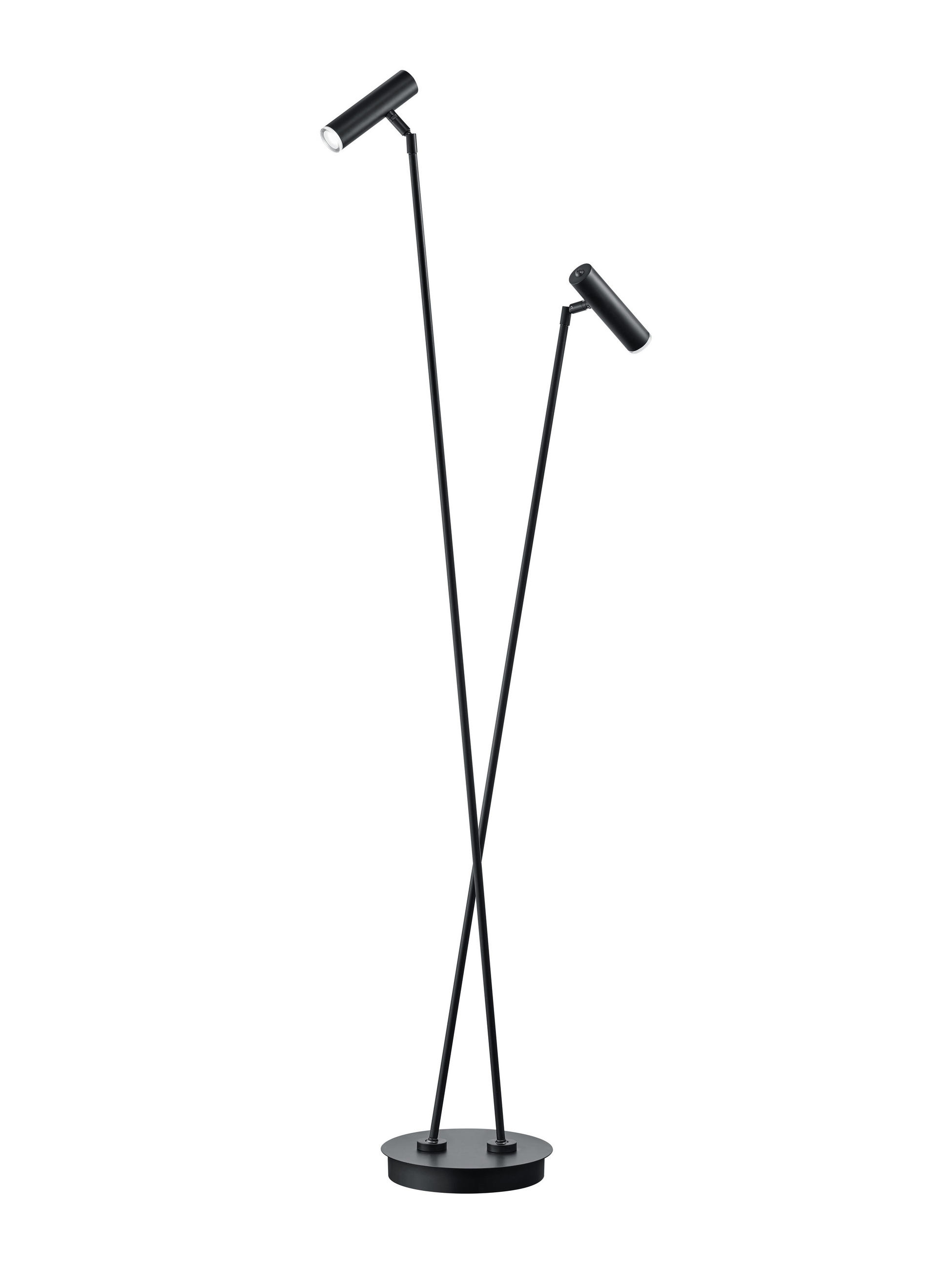 LED-STEHLEUCHTE - Chromfarben/Weiß, Design, Kunststoff/Metall (140cm) - Hell