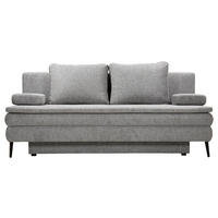 SCHLAFSOFA in Textil Grau  - Schwarz/Grau, Design, Kunststoff/Textil (200/90/100cm) - Venda