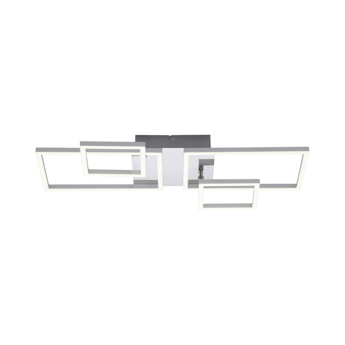 LED-DECKENLEUCHTE 65/75/33,8 cm   - Alufarben/Nickelfarben, Basics, Kunststoff/Metall (65/75/33,8cm)