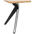 SCHREIBTISCH 160/70/75 cm  in Eichefarben  - Eichefarben/Schwarz, Natur, Holz/Metall (160/70/75cm) - Linea Natura