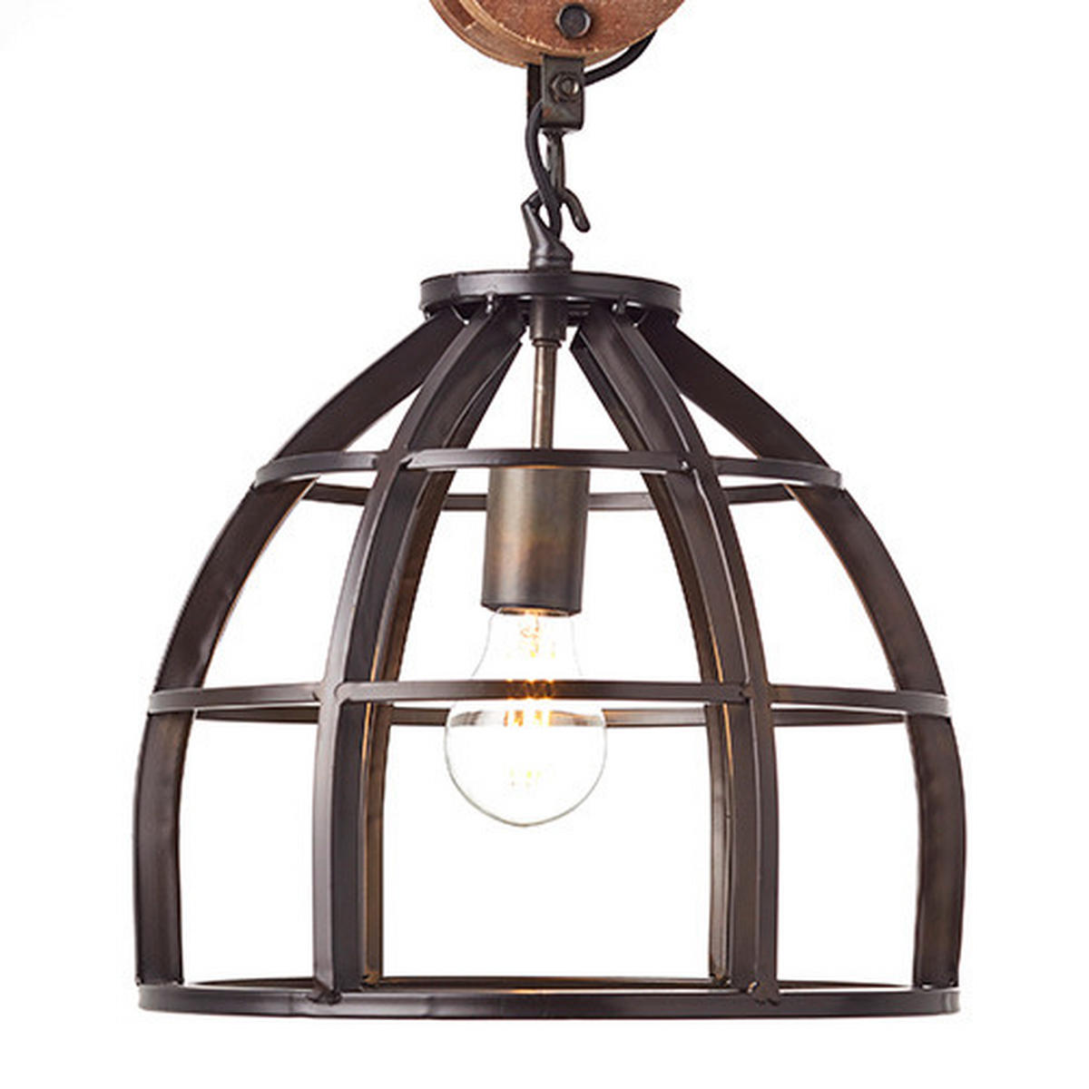 HÄNGELEUCHTE 34/147 cm    - Schwarz, Lifestyle, Holz/Metall (34/147cm) - Brilliant