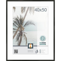 RÁM NA OBRAZY, 1 foto 40 cm x 50 cm - čierna, Basics, plast/sklo (41,2/51,1cm)