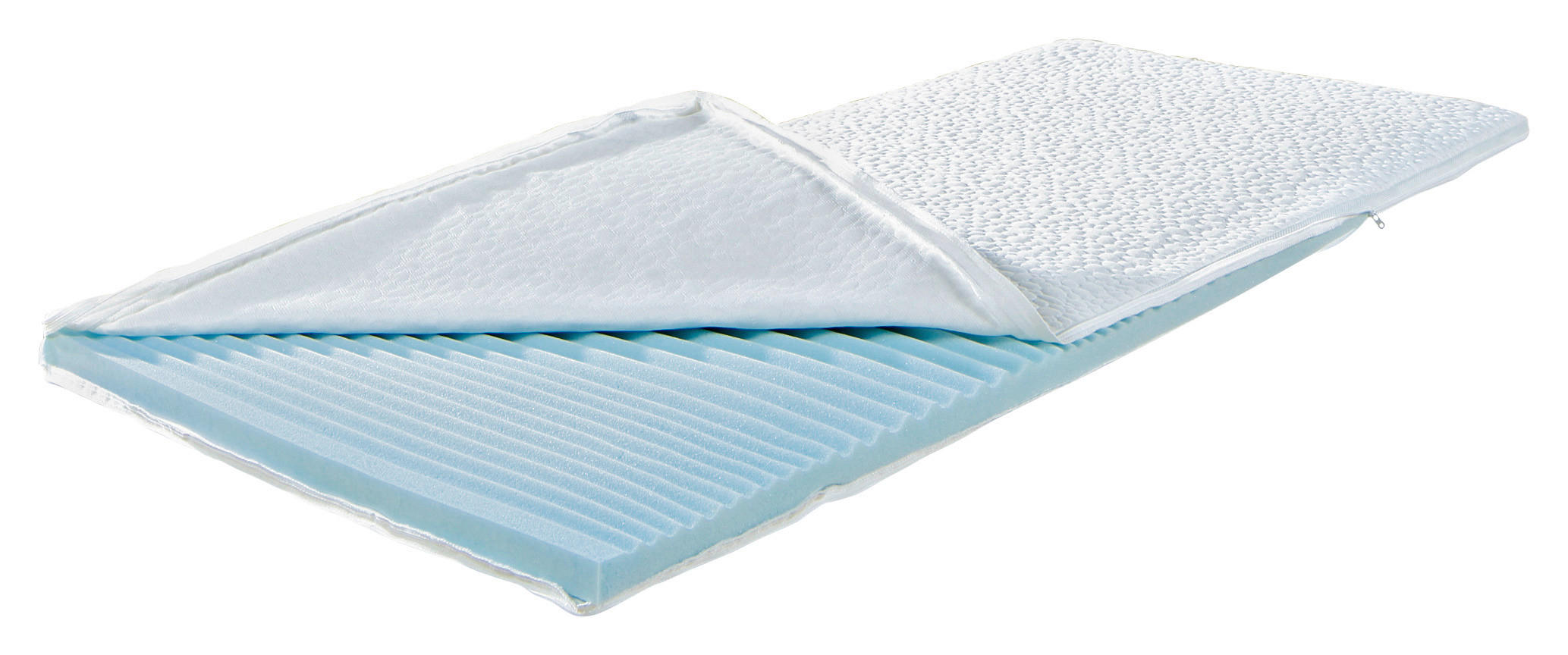 TOPPER 90/200 cm Höhe ca. ca. 6 cm  - Weiß, KONVENTIONELL, Textil (90/200cm) - Sleeptex