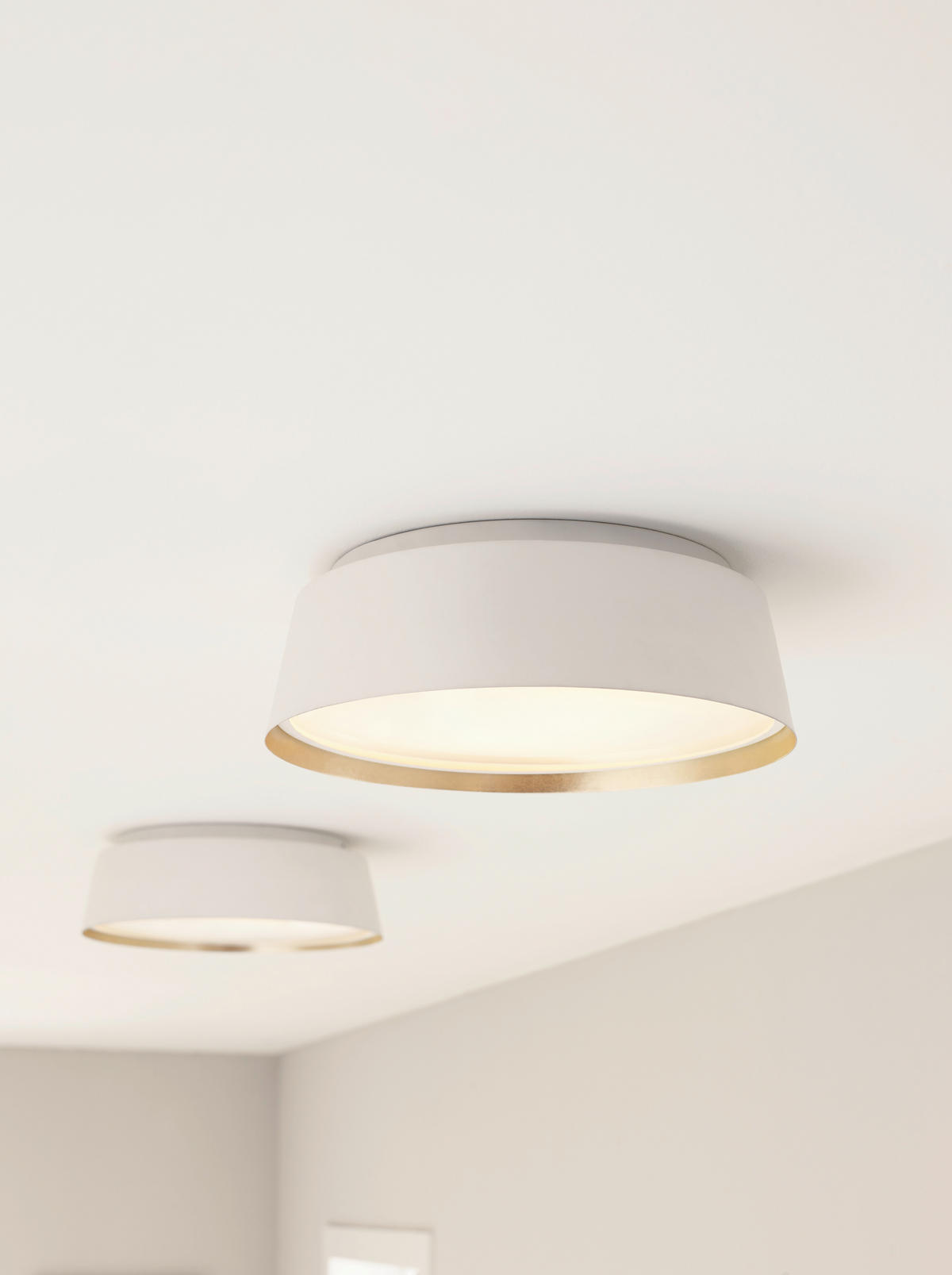 DECKENLEUCHTE  36.8/11.9 cm    - Weiss, Basics, Glas/Metall (36.8/11.9cm) - Elstead Lighting