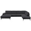 WOHNLANDSCHAFT in Webstoff Anthrazit  - Anthrazit/Schwarz, Design, Textil/Metall (180/344/208cm) - Dieter Knoll