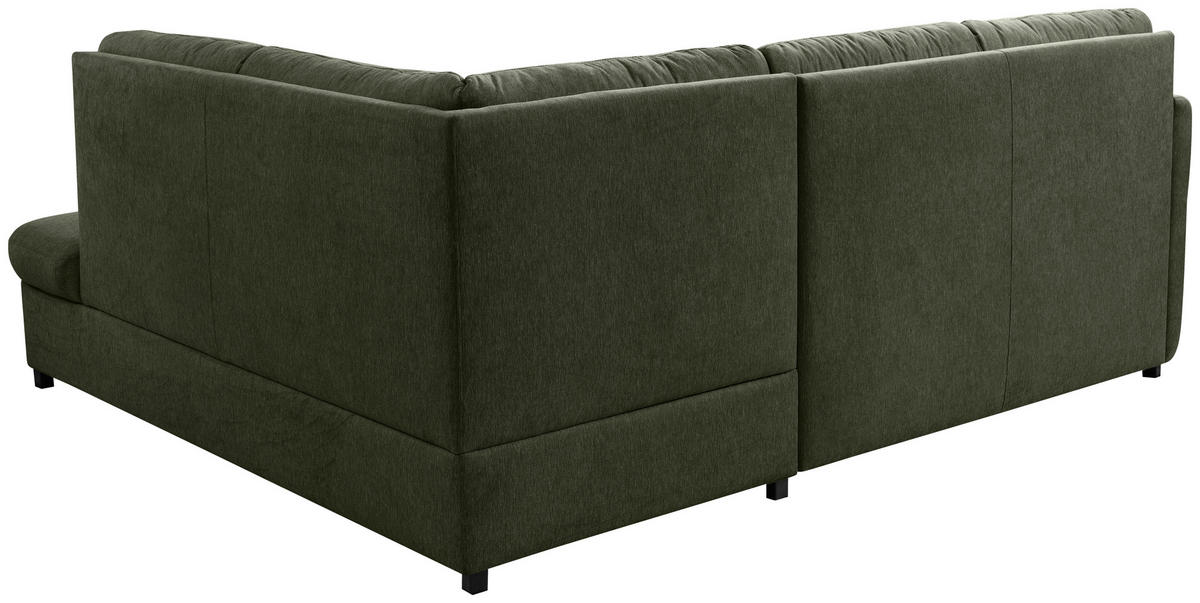 ECKSOFA Grün  - Greige/Schwarz, Basics, Holz/Textil (240/200cm) - MID.YOU