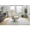 RELAXSESSEL TV VARIO COMFORT E L3 Chenille Kopfteilverstellung, Rücken echt    - Sandfarben/Silberfarben, Basics, Textil/Metall (70/128/85cm) - Sit & More