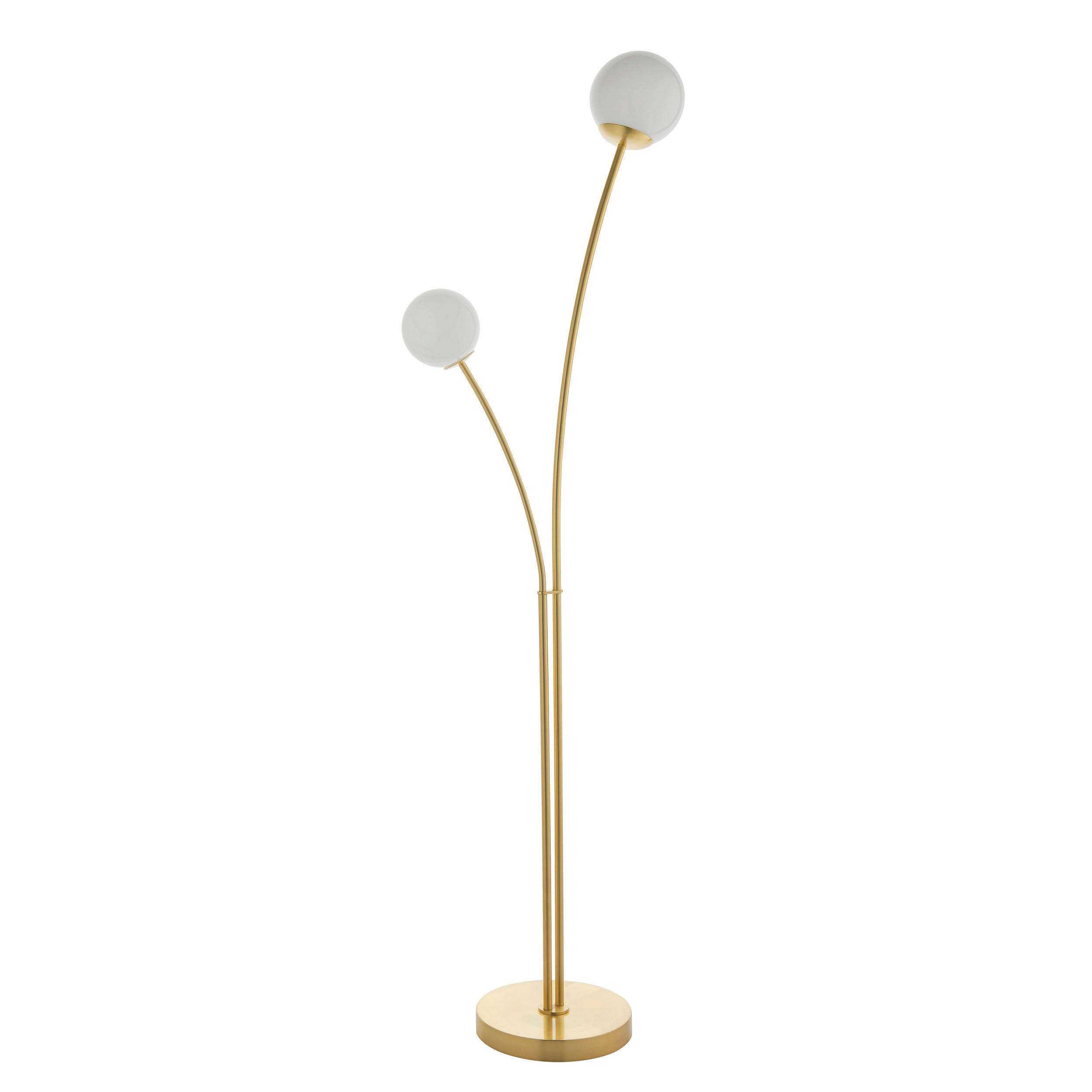 STEHLEUCHTE 52/160.8 cm    - Klar/Messingfarben, Basics, Glas/Metall (52/160.8cm) - ENDON