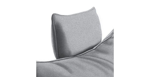 ECKSOFA in Webstoff Hellgrau 292/176 cm - Hellgrau/Schwarz, MODERN, Textil/Metall (292/176cm) - Carryhome