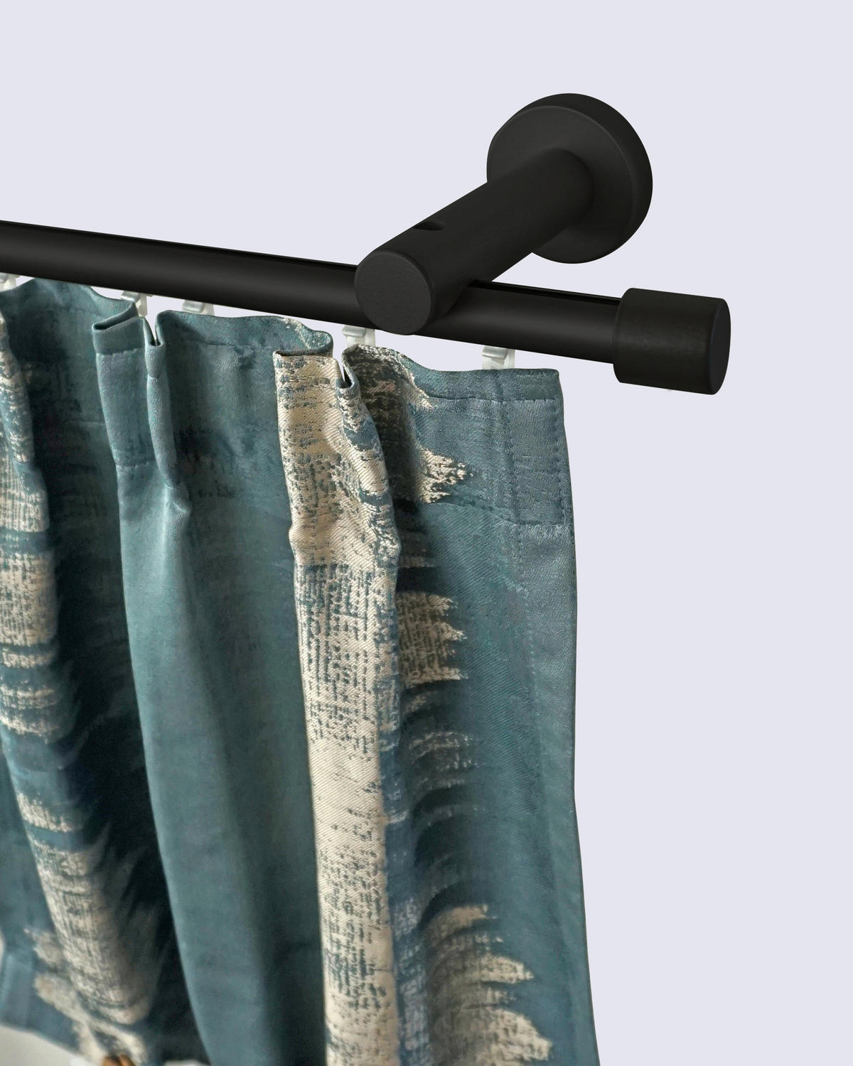 VORHANGSTANGE 210 cm  - Schwarz, KONVENTIONELL, Metall (210cm)
