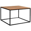 COUCHTISCH Wildeiche massiv 65/65/41,5 cm quadratisch Eichefarben  - Eichefarben/Schwarz, Design, Holz/Metall (65/65/41,5cm) - Johann Jakob