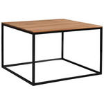 COUCHTISCH Wildeiche massiv 65/65/41,5 cm quadratisch Eichefarben  - Eichefarben/Schwarz, Design, Holz/Metall (65/65/41,5cm) - Johann Jakob