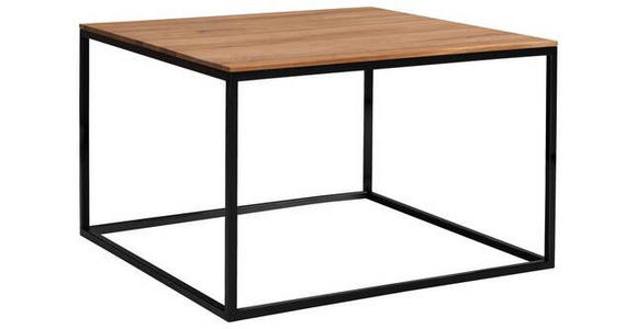 COUCHTISCH in Holz 65/65/41,5 cm - Eichefarben/Schwarz, Design, Holz/Metall (65/65/41,5cm) - Johann Jakob