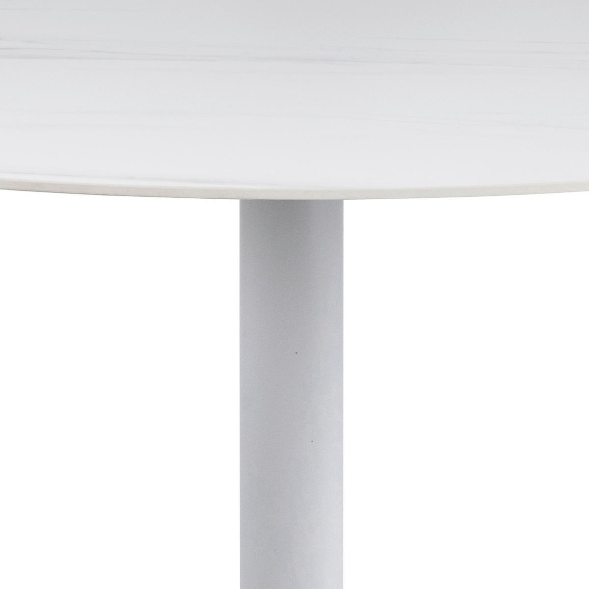 BARTISCH in Metall, Keramik 80/80/105 cm   - Weiss, Basics, Keramik/Metall (80/80/105cm) - MID.YOU