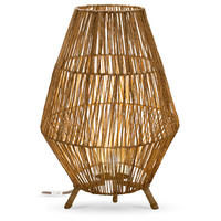 STEHLEUCHTE Sisine 48/72/48 cm  - Hellbraun, Basics, Naturmaterialien/Metall (48/72/48cm) - Newgarden