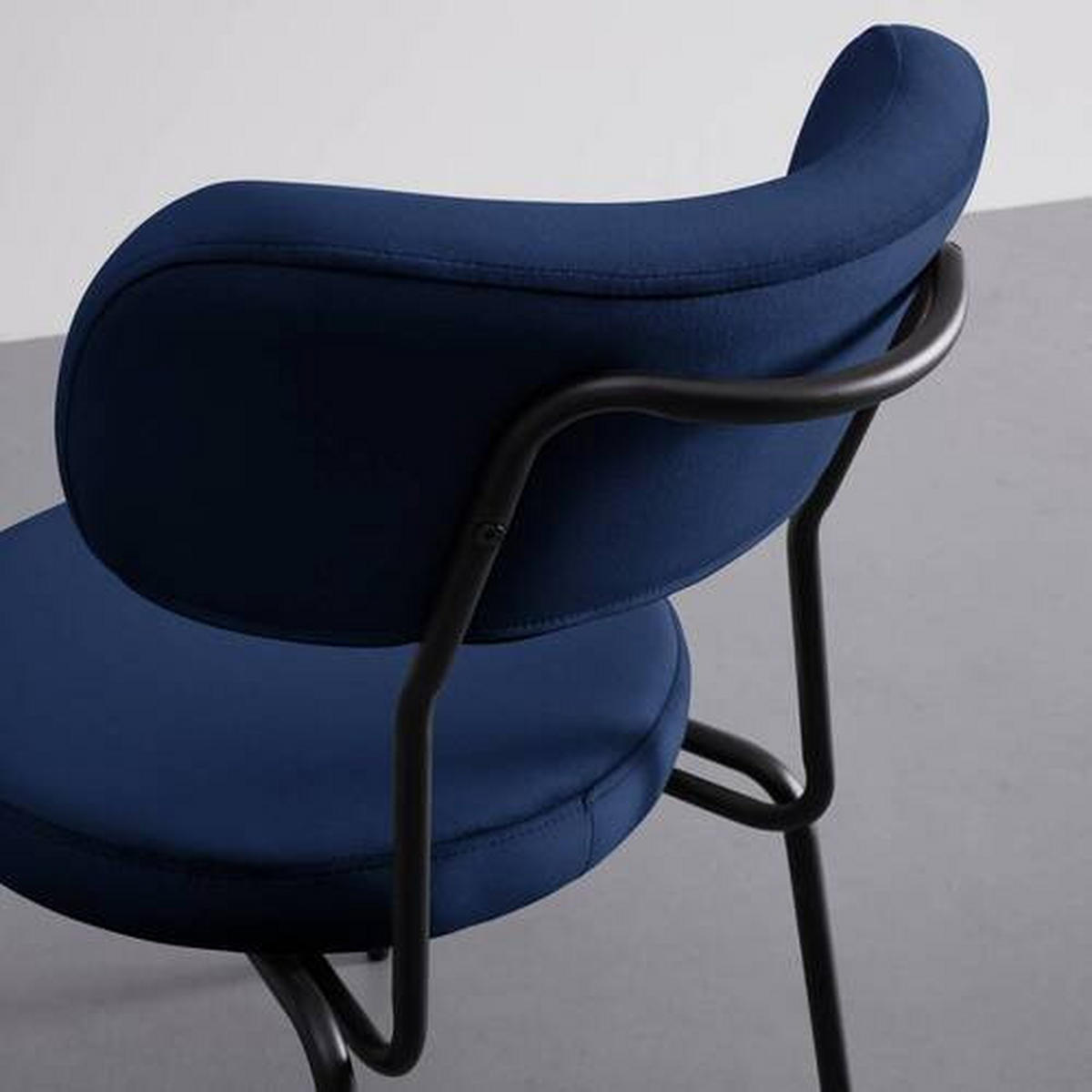 STUHL - Blau/Schwarz, MODERN, Holz/Textil (51/82/63cm) - Bessagi Home