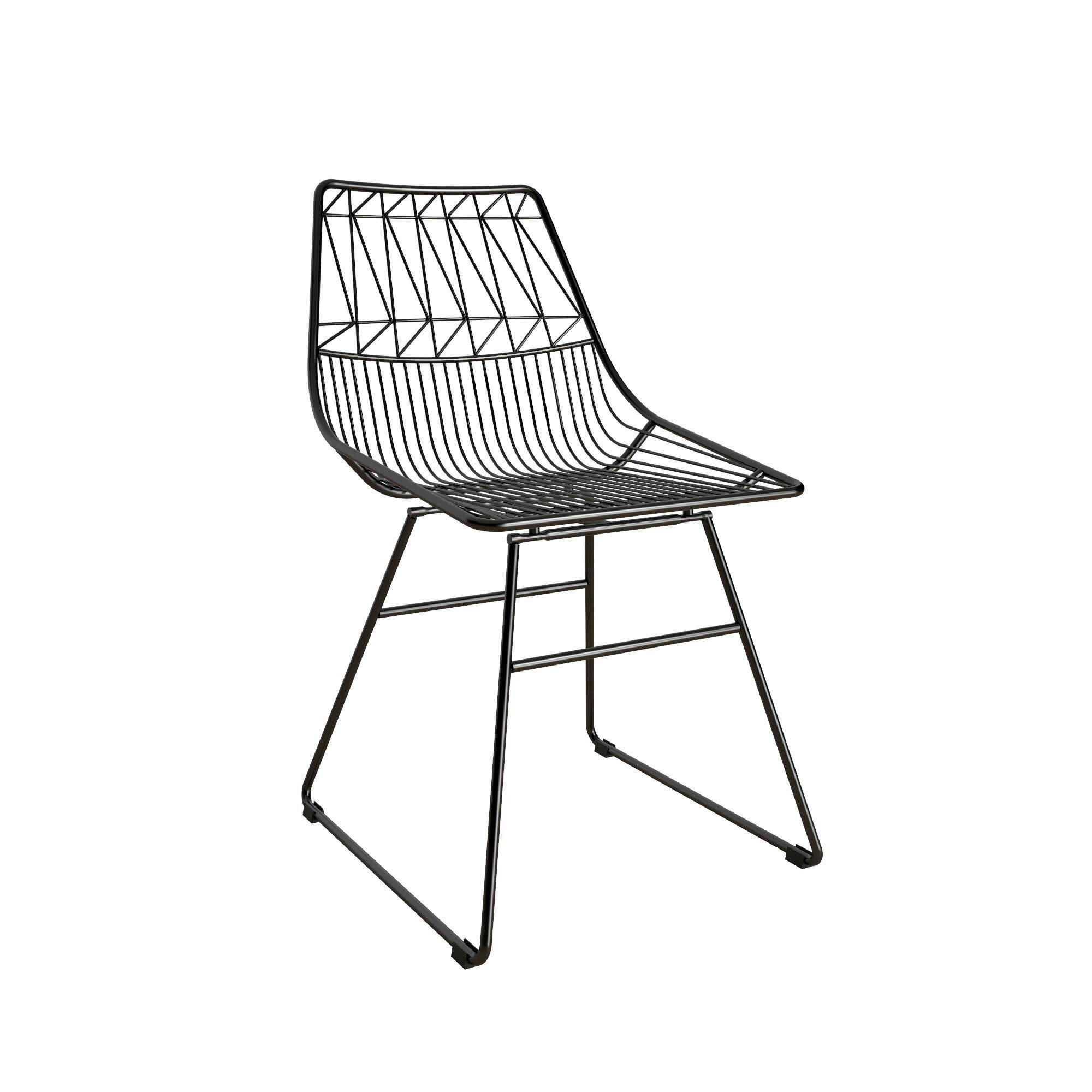 STUHL - Schwarz, Design, Metall (55/79/47cm) - MID.YOU