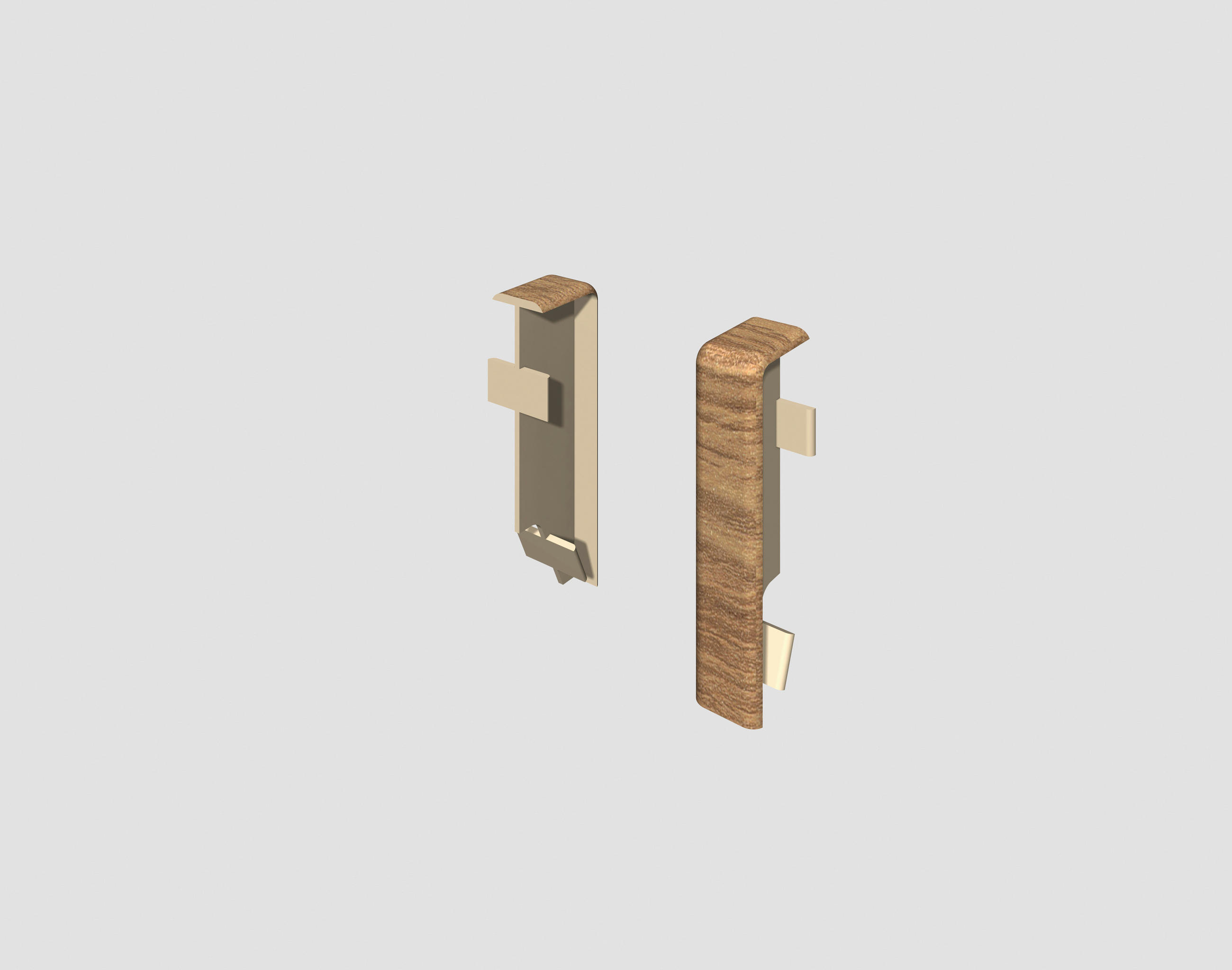 Egger Holzwerkstoffe Sockelleistenverbindungsstück Zwischenstück Braun, Eiche 1.2x5.9x1.6 cm