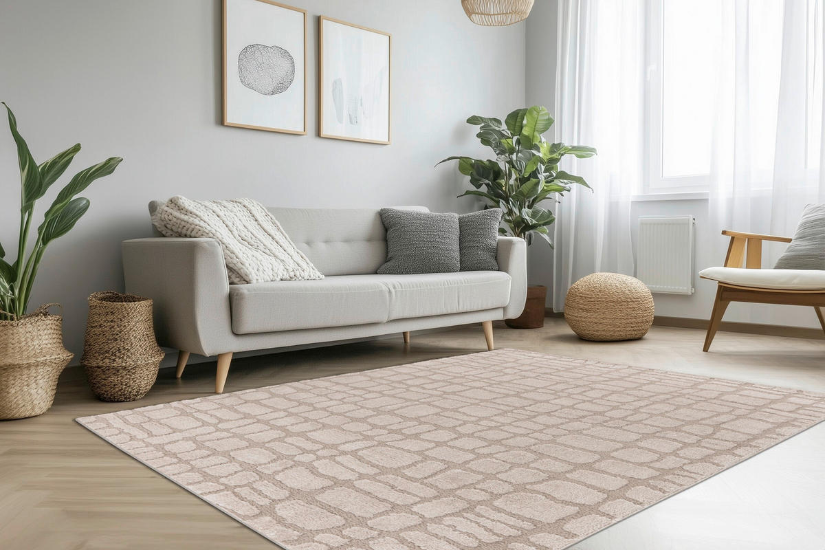 FLACHWEBETEPPICH 120/170 cm Beige  - Beige, Basics, Textil (120/170cm) - Kayoom