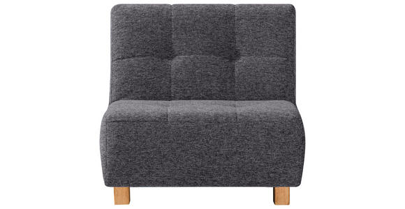 SCHLAFSESSEL Juice Flachgewebe Grau Fußauswahl, Stoffauswahl, Liegefunktion  - Naturfarben/Grau, Design, Holz/Textil (85/92/102cm) - Novel