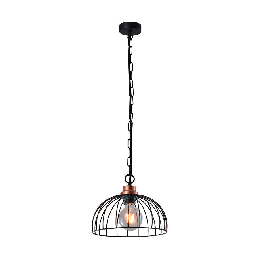 LUSTRĂ  - arămiu/negru, Basics, metal (25/25/80cm)