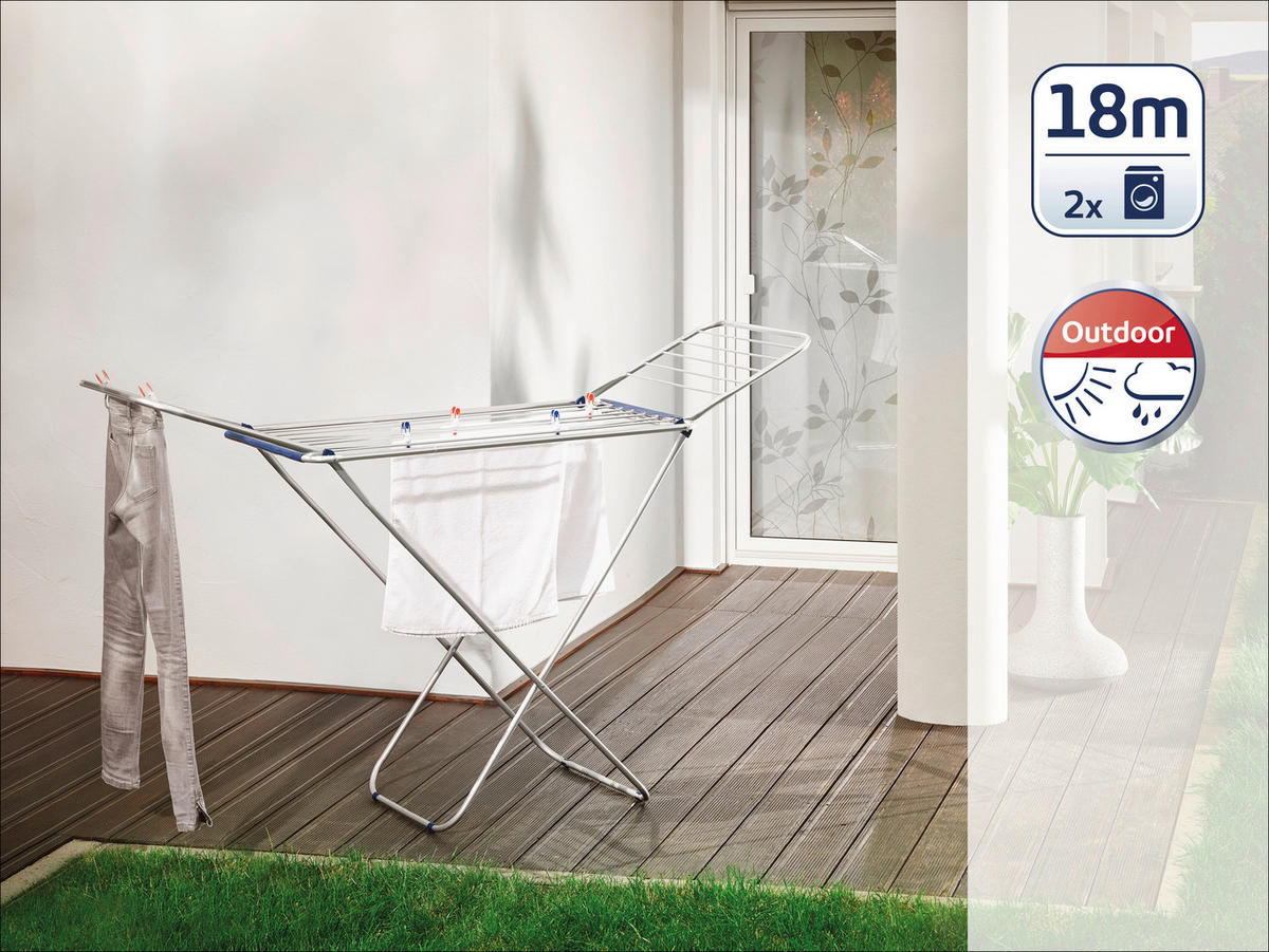 STANDTROCKNER CLASSIC SIENA 178/55/109 cm  - Alufarben, Basics, Metall (178/55/109cm) - Leifheit
