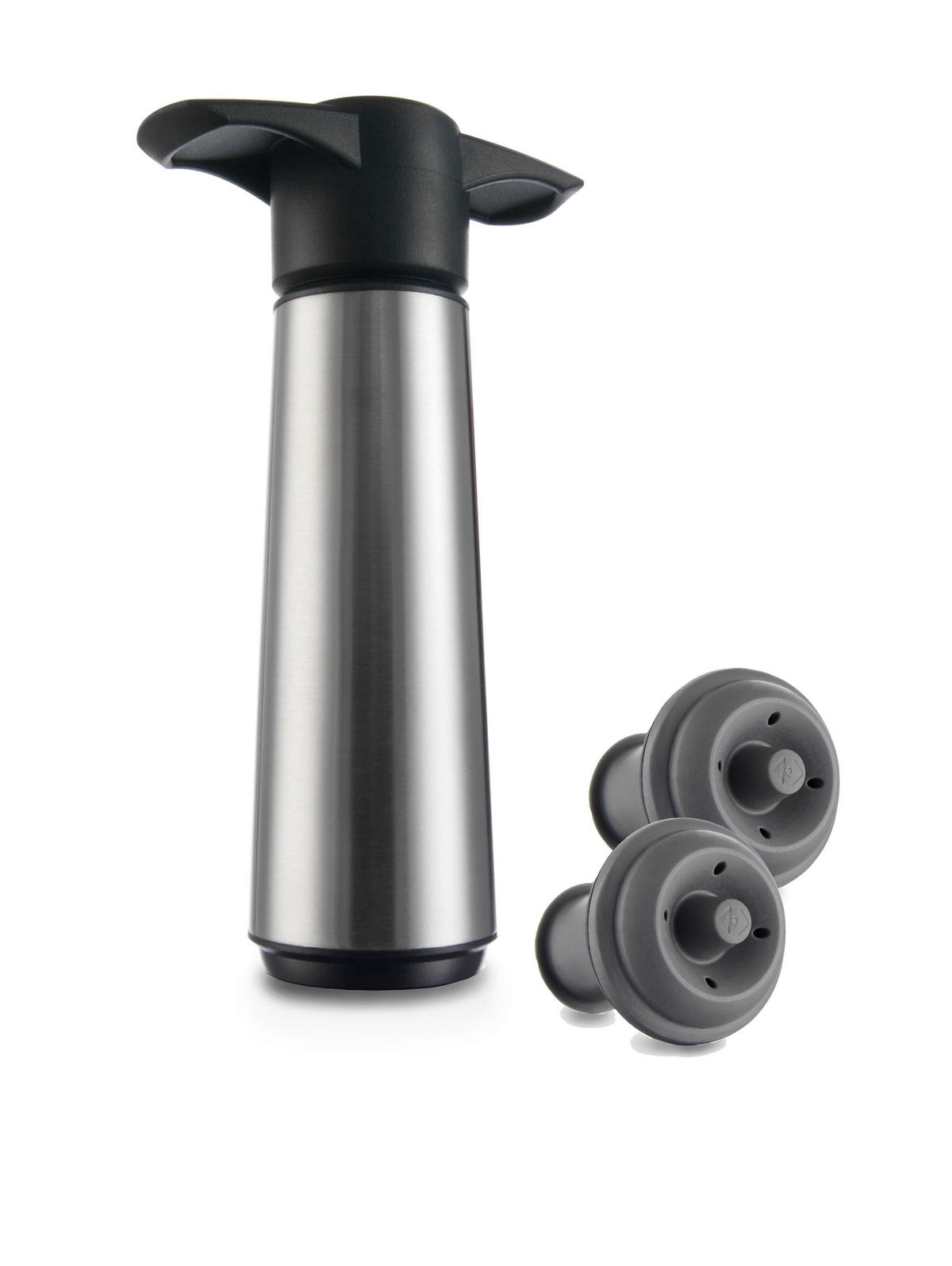 WEINPUMPE  - Chromfarben/Schwarz, Basics, Kunststoff/Metall (7.7/3.9/17.2cm) - Vacu Vin