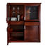 VITRINE Kirschbaum, Linde furniert, massiv Nussbaumfarben - Edelstahlfarben/Nussbaumfarben, LIFESTYLE, Glas/Holz (127/147/42cm) - Selva VITRINE Kirschbaum, Linde furniert, massiv Nussbaumfarben - Edelstahlfarben/Nussbaumfarben, LIFESTYLE, Glas/Holz (127/147/42cm) - Selva