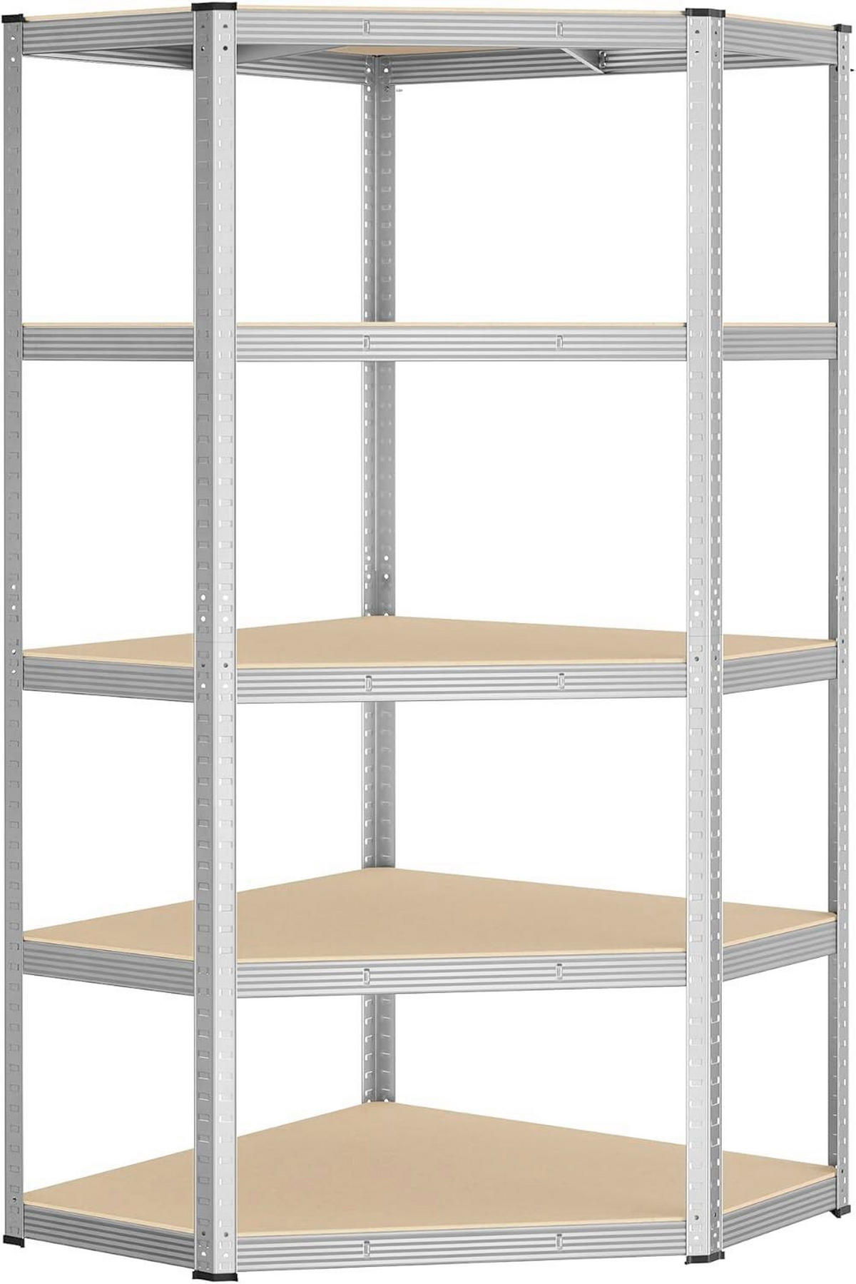 REGÁL NA ŤAŽKÉ BREMENÁ - strieborná, Basics, kov/kompozitné drevo (90/180/90cm)