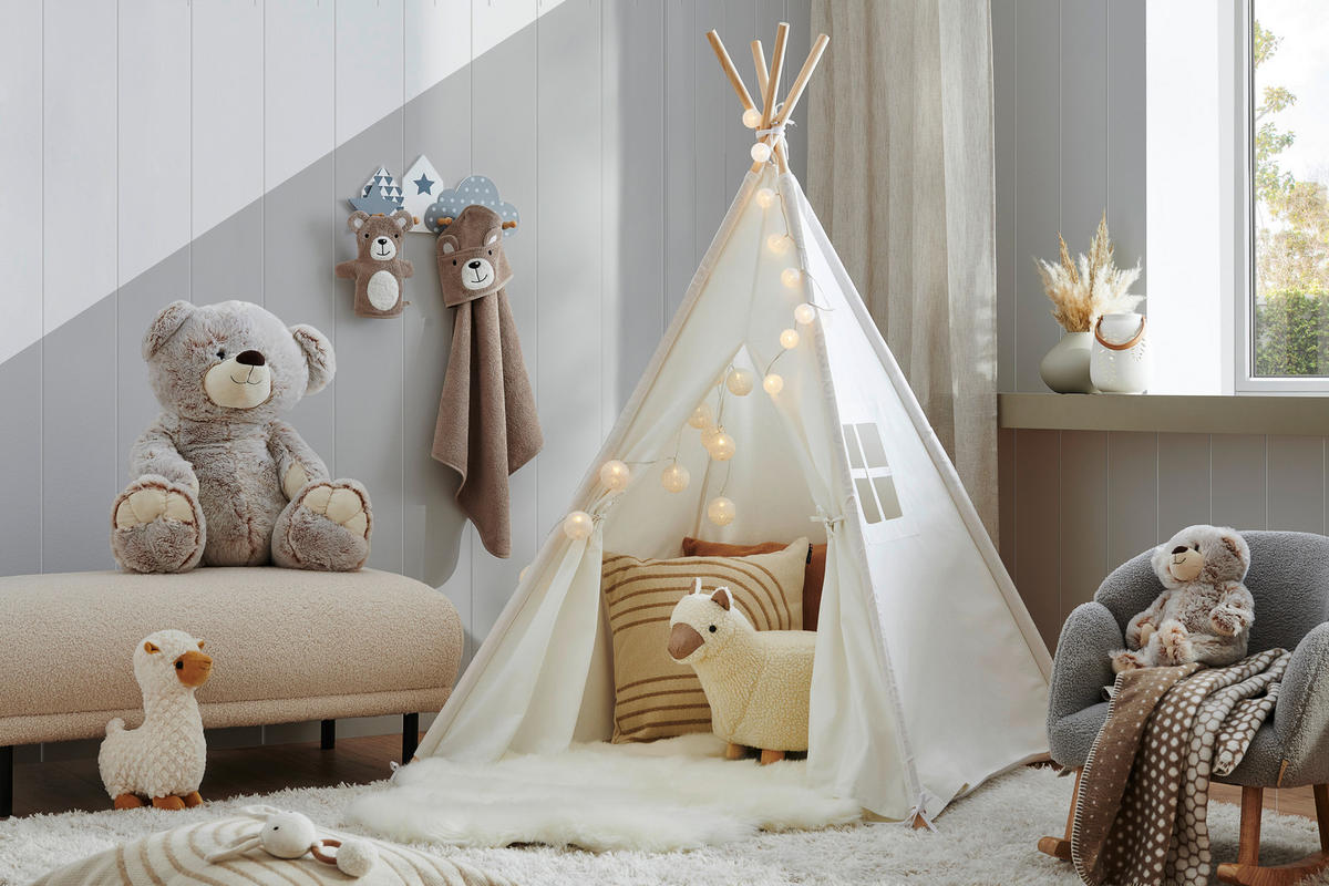 SPIELZELT - Creme, Basics, Holz/Textil (120/120/154cm) - My Baby Lou