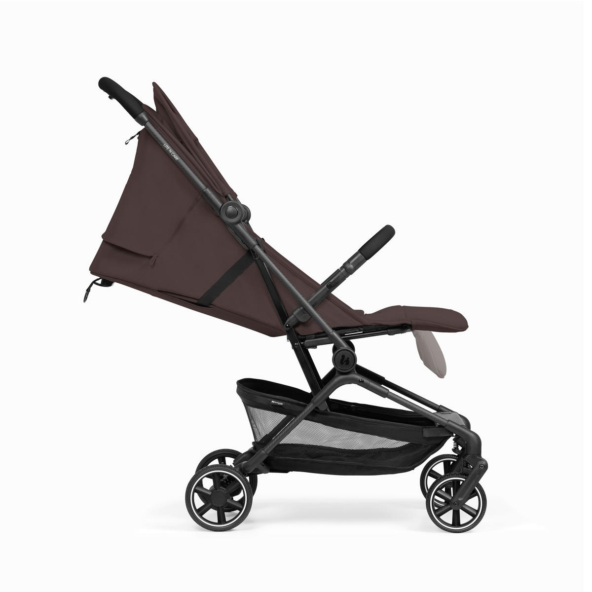 BUGGY Lite N Care  - Schwarz/Braun, Basics, Textil/Metall (89/43,5/100cm) - Hauck