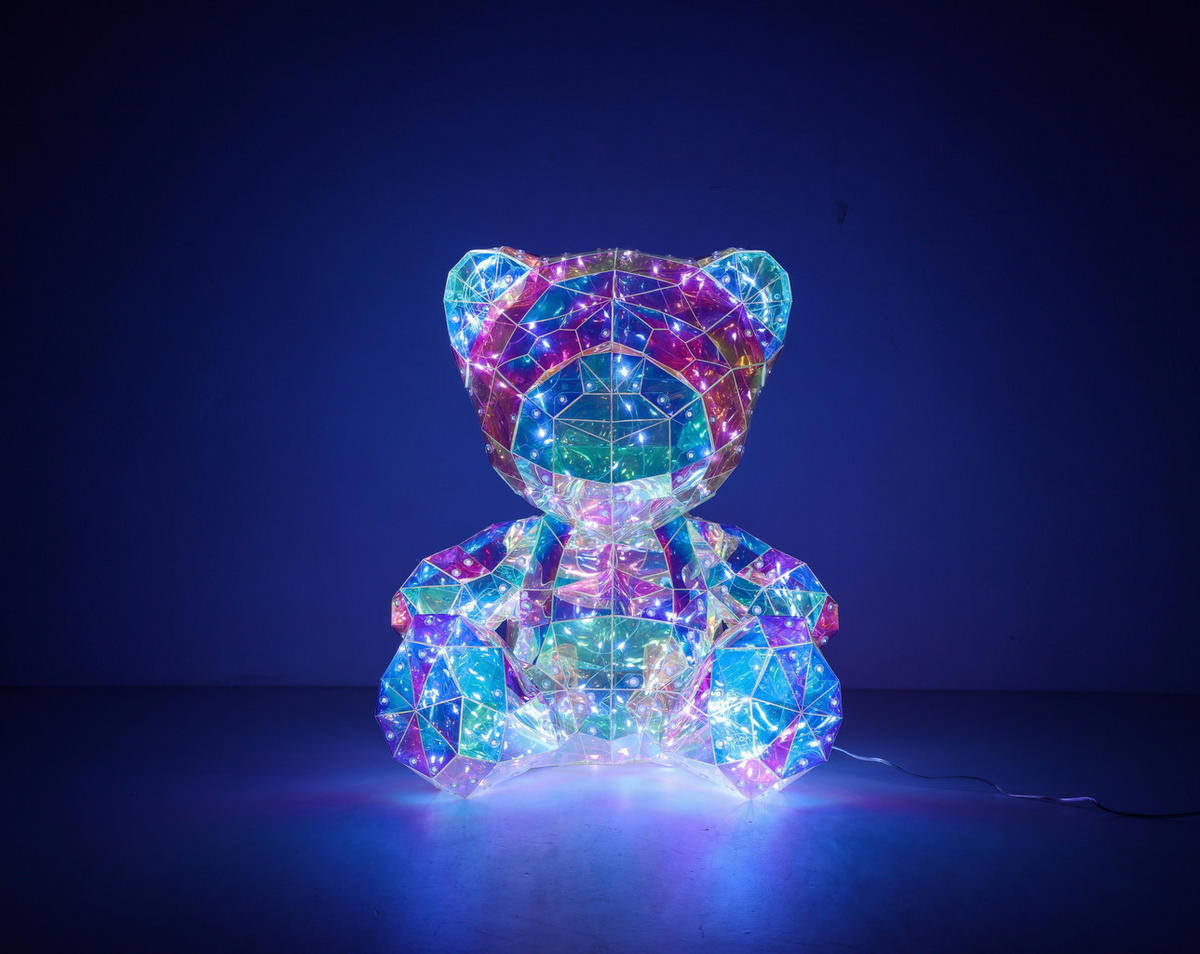 LED-DEKOLEUCHTE Bear 32/28,5/40 cm   - Transparent, LIFESTYLE, Kunststoff (32/28,5/40cm) - Novel