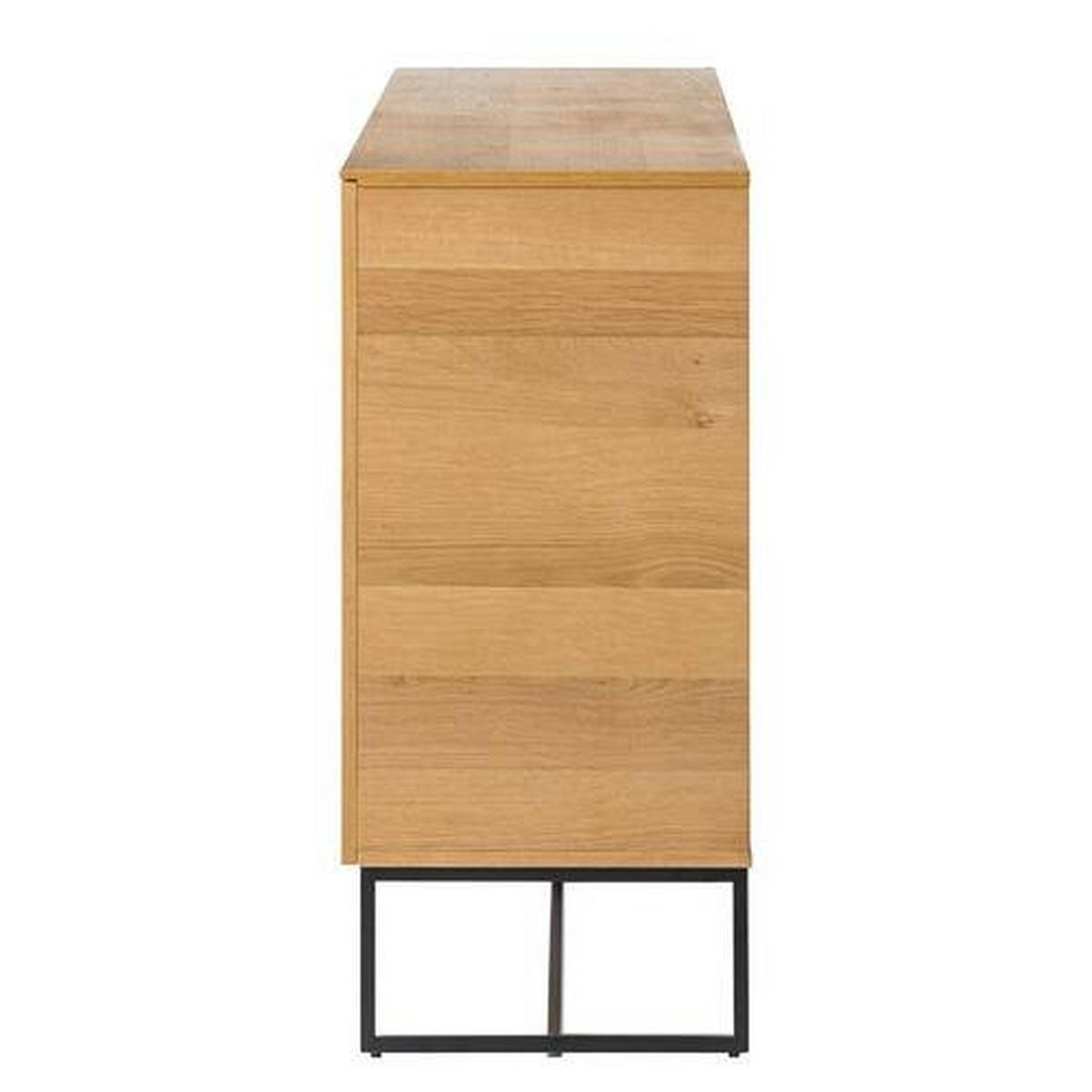 SIDEBOARD 165/86/40 cm  - svart/ekfärgad, Klassisk, metall/trämaterial (165/86/40cm) - home24