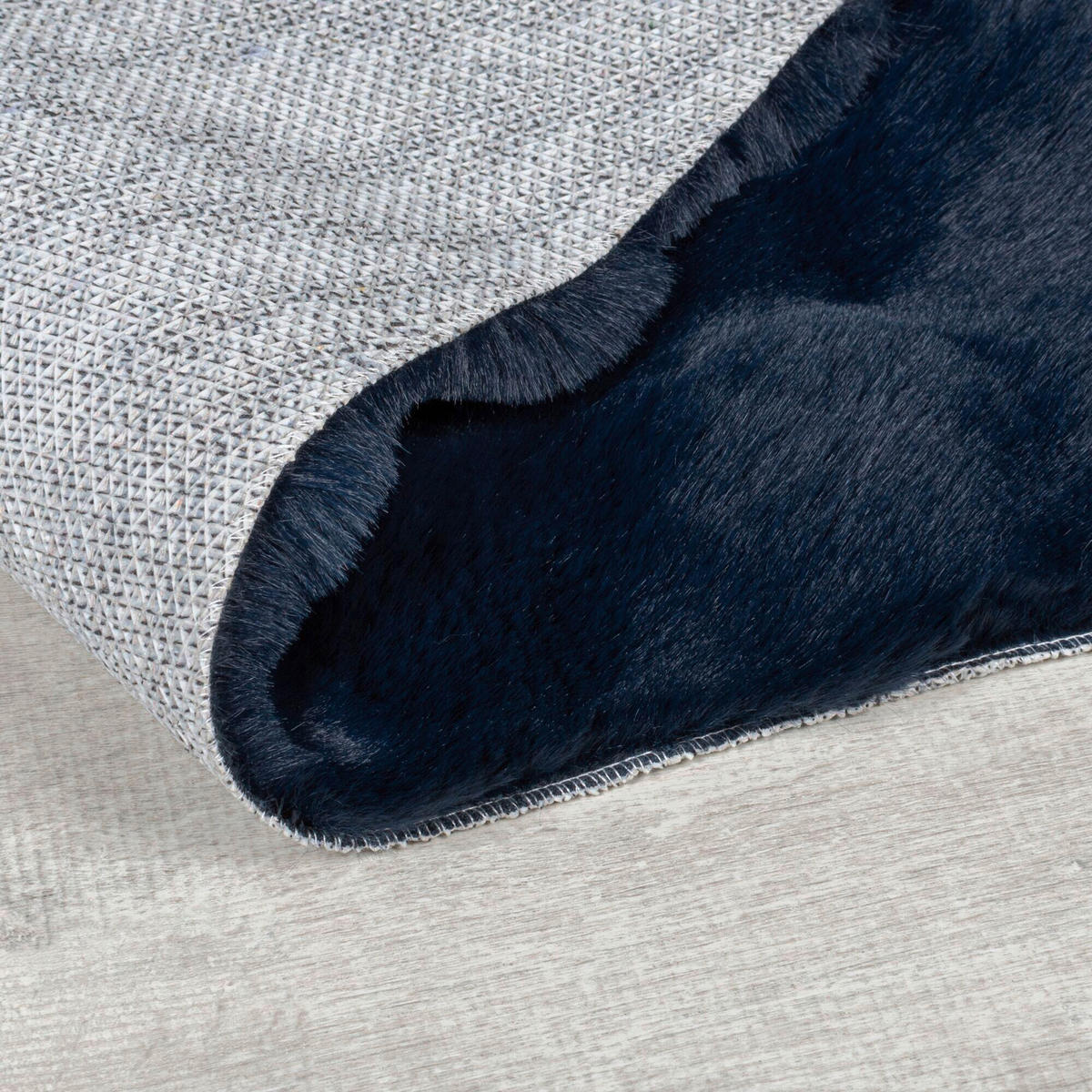 WEBTEPPICH 120/170 cm WAFFLE FAUX FUR Dunkelblau  - Dunkelblau, KONVENTIONELL, Textil (120/170cm)