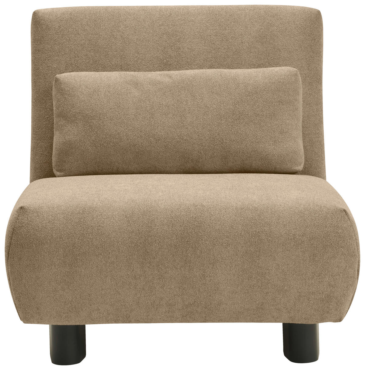 SCHLAFSESSEL Flachgewebe Braun    - Schwarz/Braun, KONVENTIONELL, Textil/Metall (90/85/100cm) - Carryhome