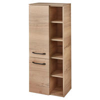 MIDISCHRANK 50/121/33 cm  - Eichefarben, MODERN, Glas/Holzwerkstoff (50/121/33cm) - Sadena