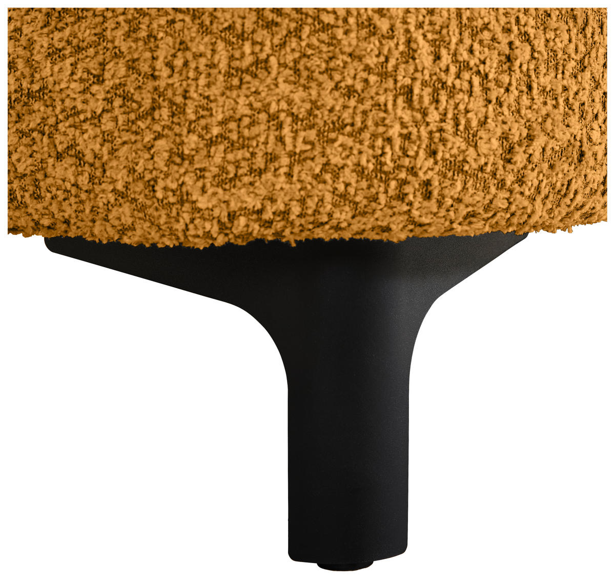 HOCKER Chenille Goldfarben  - Goldfarben/Schwarz, KONVENTIONELL, Textil/Metall (99/46/77cm) - Carryhome