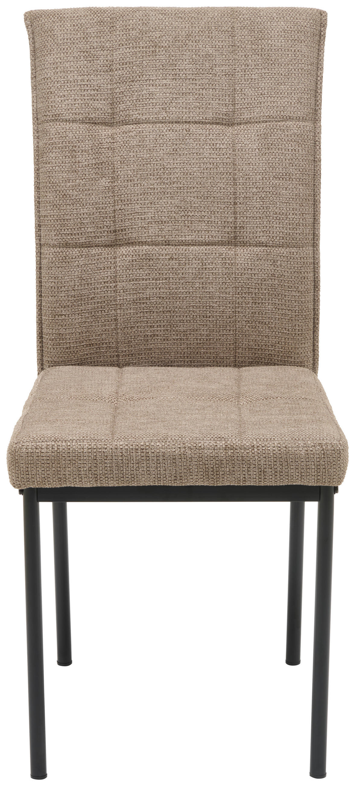 STUHL Mikrofaser Braun, Schwarz  - Schwarz/Braun, KONVENTIONELL, Textil/Metall (44/96/61cm) - MID.YOU