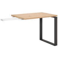 ANSTECKPLATTE Eiche Artisan, Schwarz  - Schwarz/Eiche Artisan, Design, Holzwerkstoff (90/60/75cm) - Carryhome