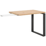 ANSTECKPLATTE Eiche Artisan, Schwarz  - Schwarz/Eiche Artisan, Design, Holzwerkstoff (90/60/75cm) - Carryhome