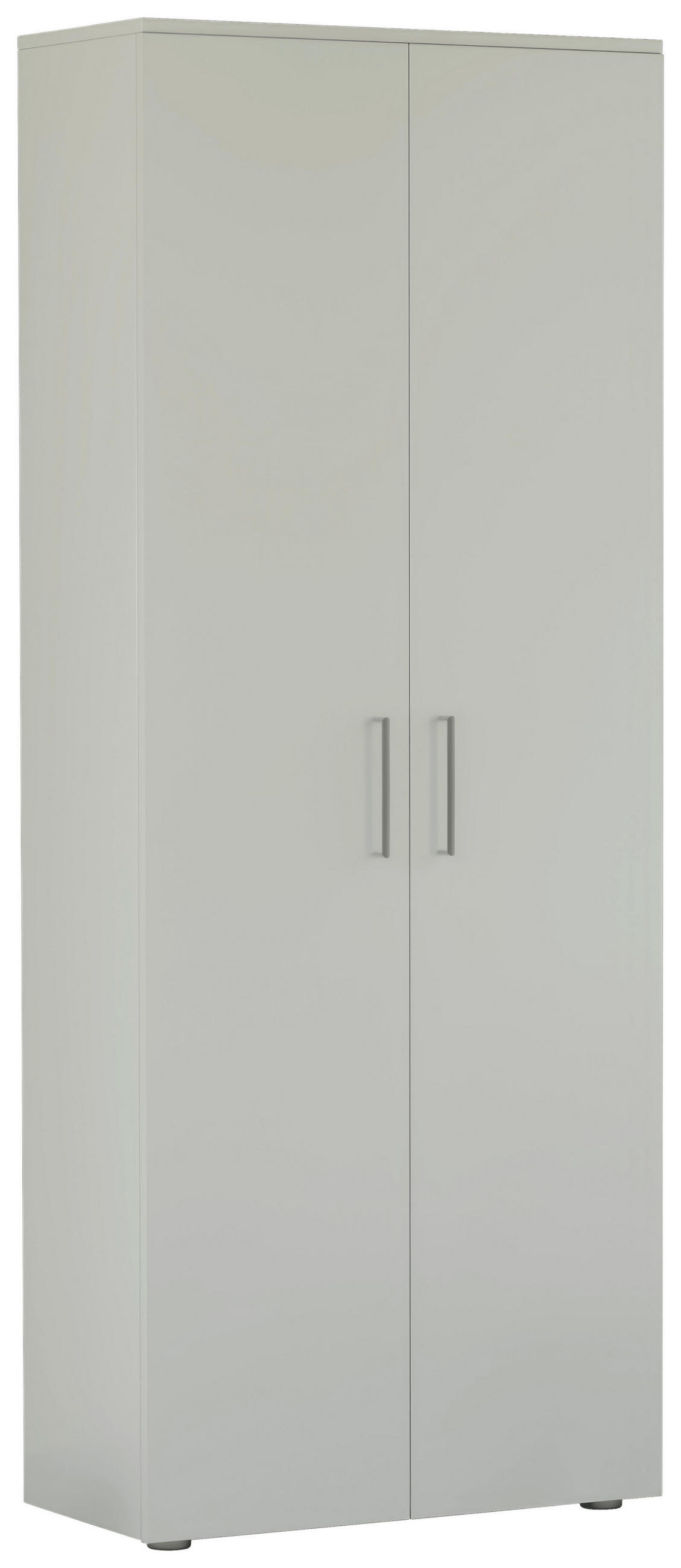 SCHUHSCHRANK  in 80/200/38 cm  - Weiss/Schwarz, Basics, Holzwerkstoff/Kunststoff (80/200/38cm) - Moderano