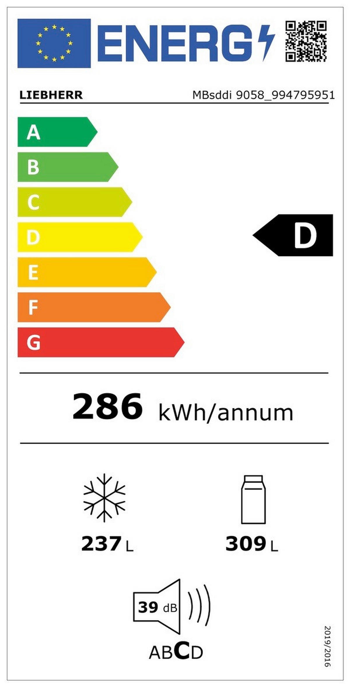 FRENCH-DOOR MBSDDI9058  - Silberfarben, Basics, Glas/Metall (90,6/180,5/74,5cm) - Liebherr